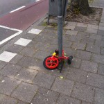 Het overgebleven fietsstoeltje