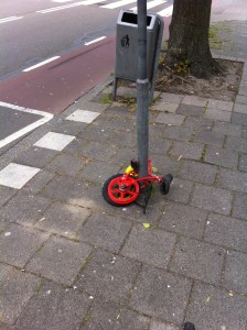 Het overgebleven fietsstoeltje